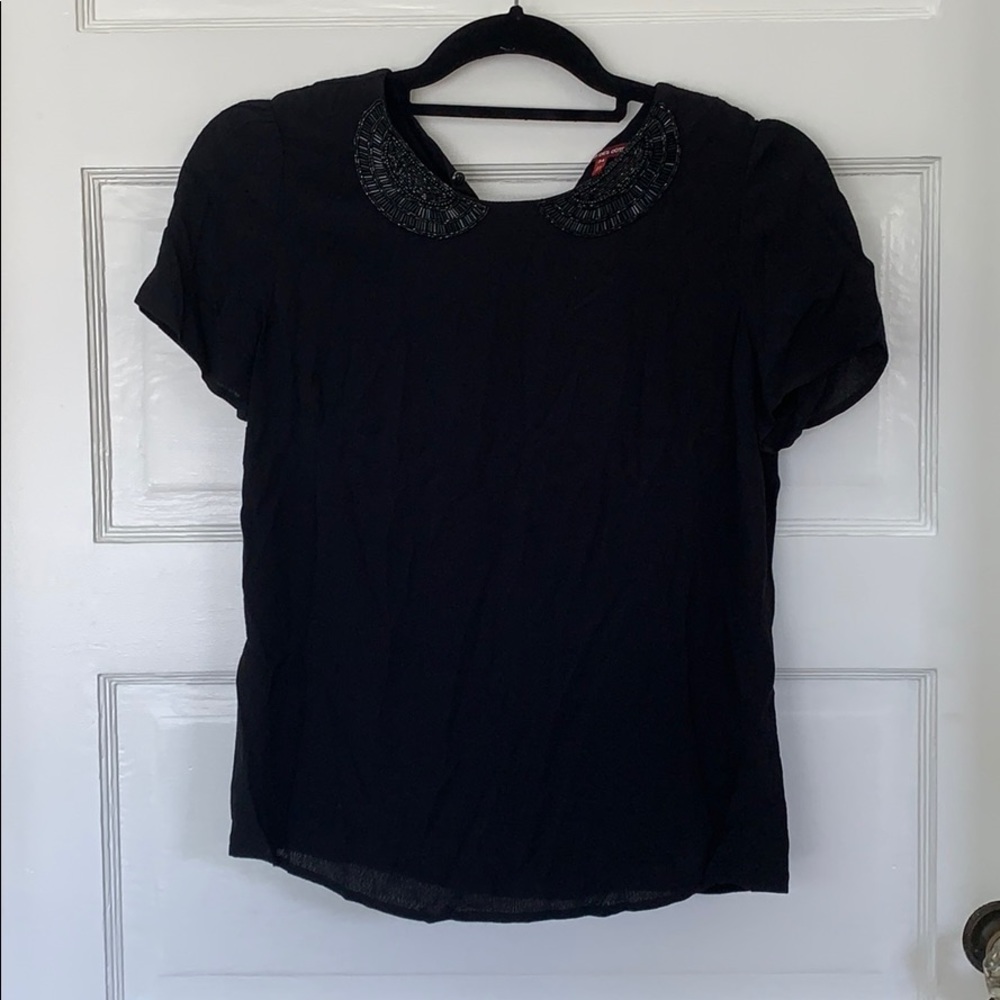 Comptoir de Cottoniers Black beaded blouse